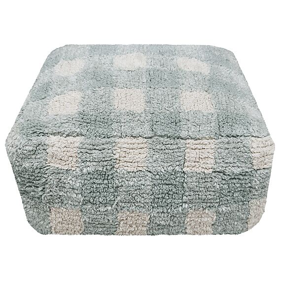 Poef Vichy Blue Sage - 40 x 40 cm