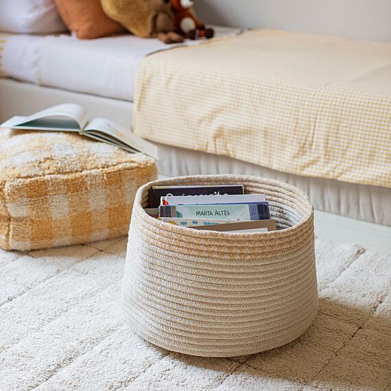 Poef Vichy Honey - 40 x 40 x 20 cm - Image 6