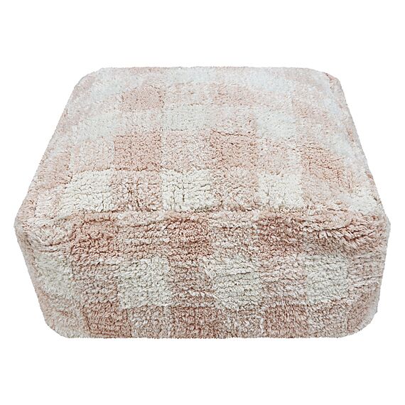 Poef Vichy Rose - 40 x 40 x 20 cm
