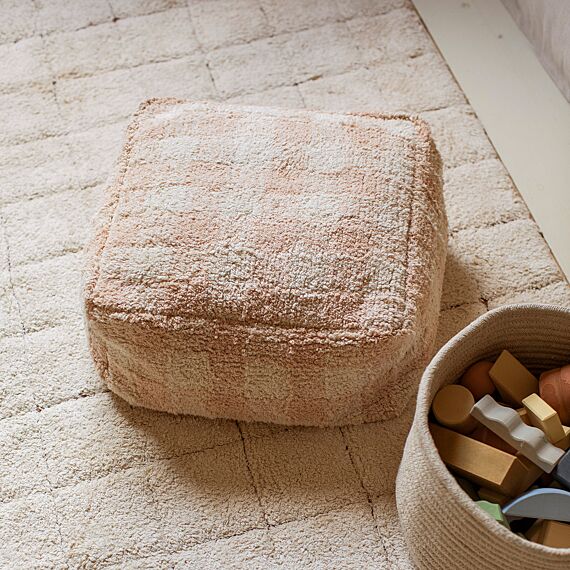 Poef Vichy Rose - 40 x 40 x 20 cm - Image 2