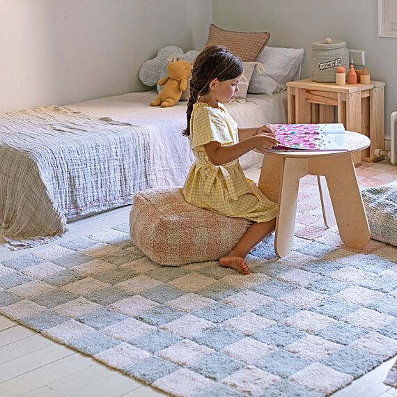 Poef Vichy Rose - 40 x 40 x 20 cm - Image 4