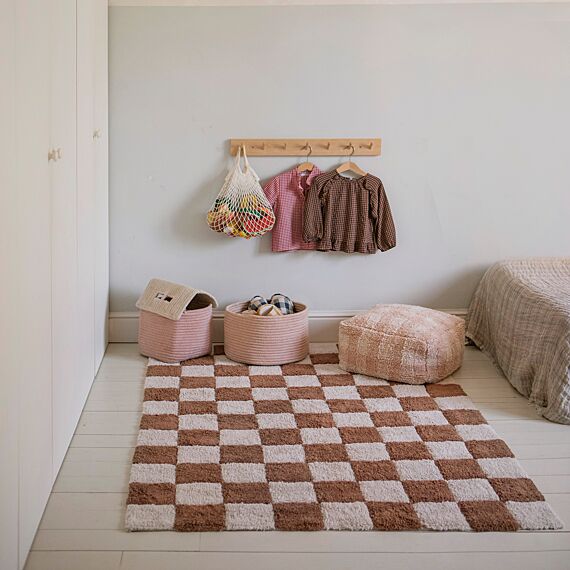 Poef Vichy Rose - 40 x 40 x 20 cm - Image 6