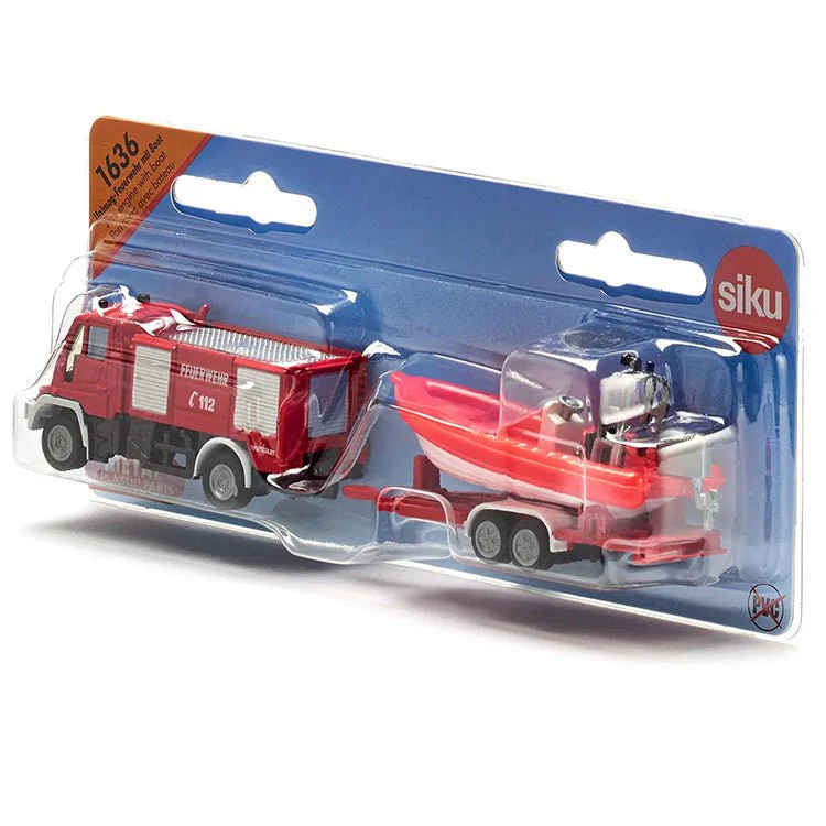 Unimog-brandweerwagen met boot - Image 2