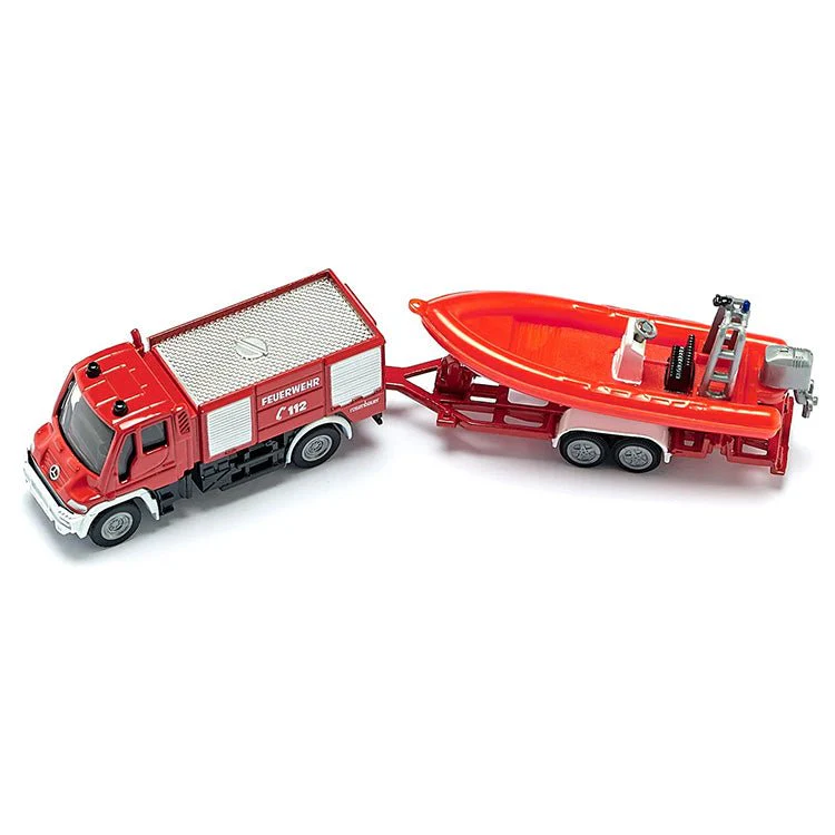 Unimog-brandweerwagen met boot - Image 5