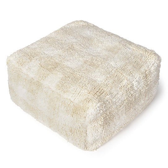 Poef Vichy Ivory - 40 x 40 x 20 cm
