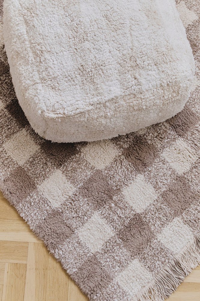 Poef Vichy Ivory - 40 x 40 x 20 cm - Image 3