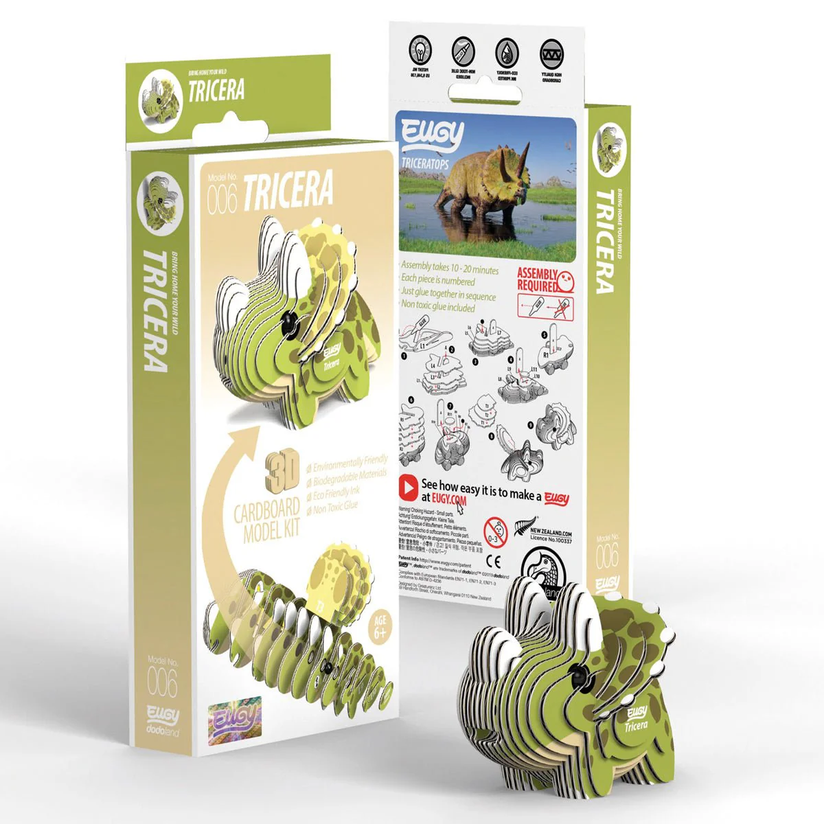 3D puzzel - Prehistorie Triceratops - Image 3