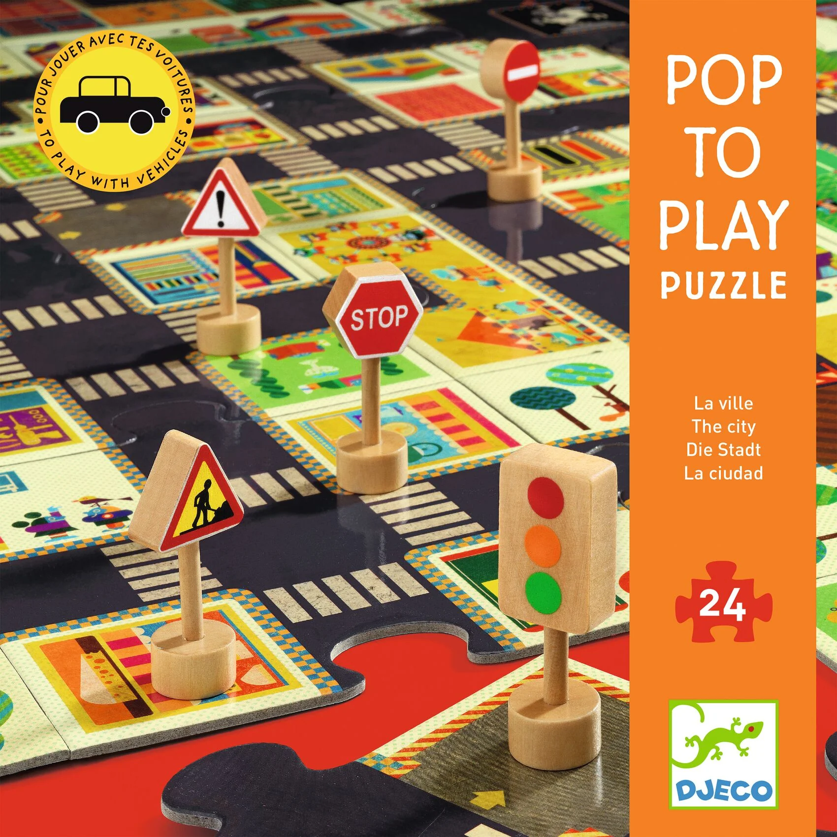 Puzzel Auto Circuit De Stad - 24 stukjes - Image 3