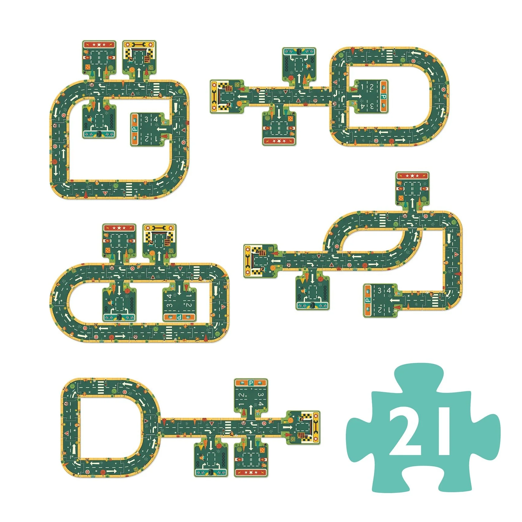 Puzzel Autobaan - 21 stukken - Image 3