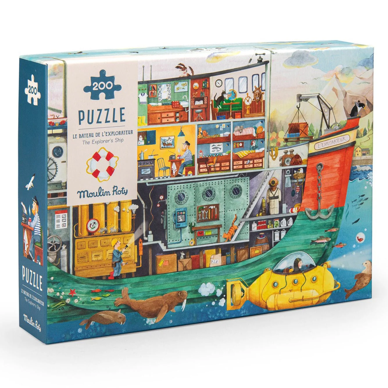 Puzzel de boot De ontdekker Le Jardin du Moulin - 200 stukjes