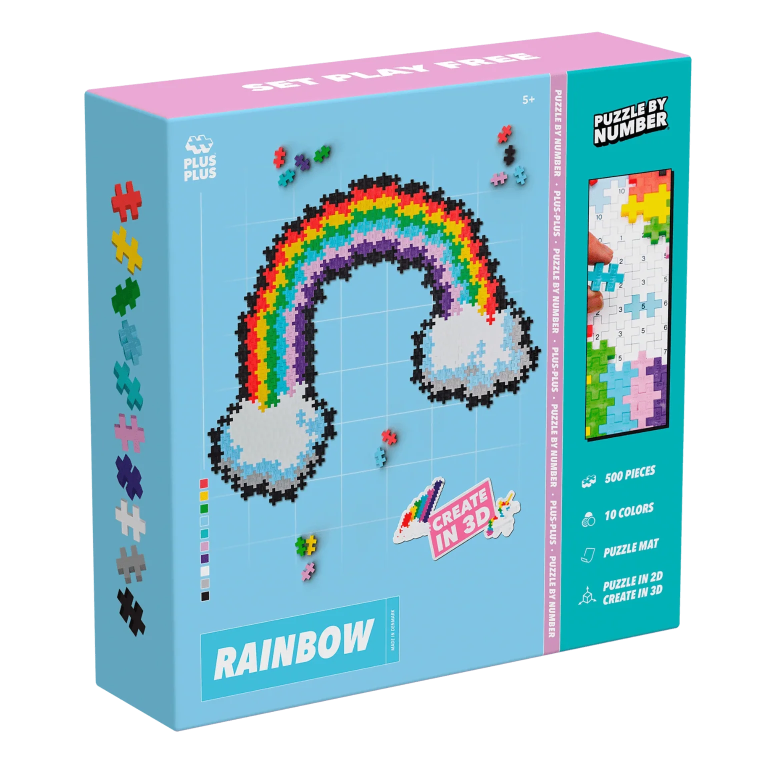 Bouwset Puzzle by Number Rainbow - 500 stuks - Image 7