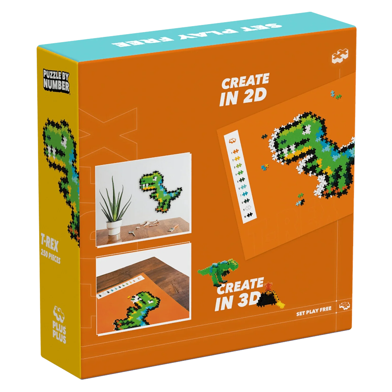Bouwset Puzzle by Number T-Rex - 250 stuks - Image 6