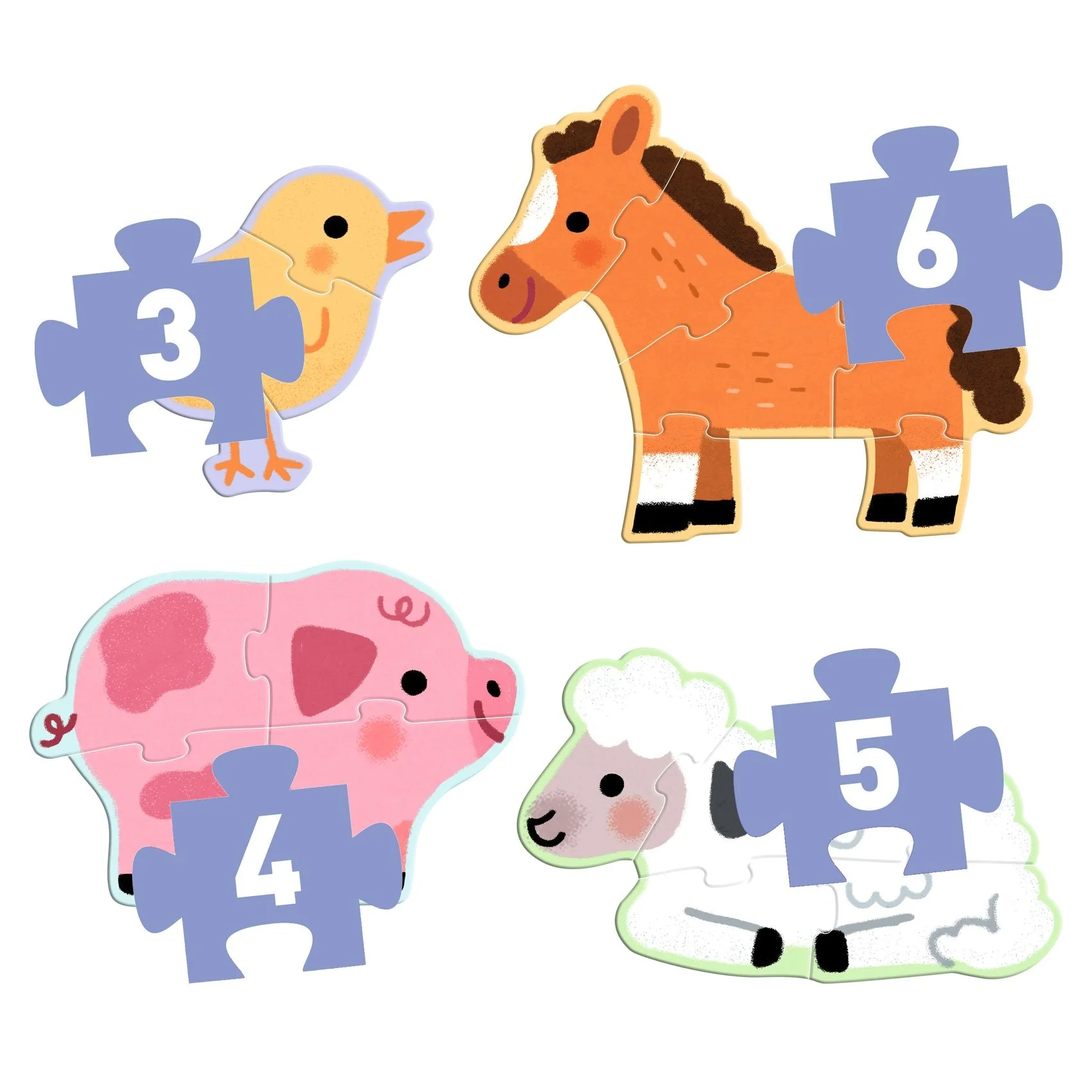 Puzzles Primo Op de boerderij - 3, 4, 5 et 6 stukjes - Image 2