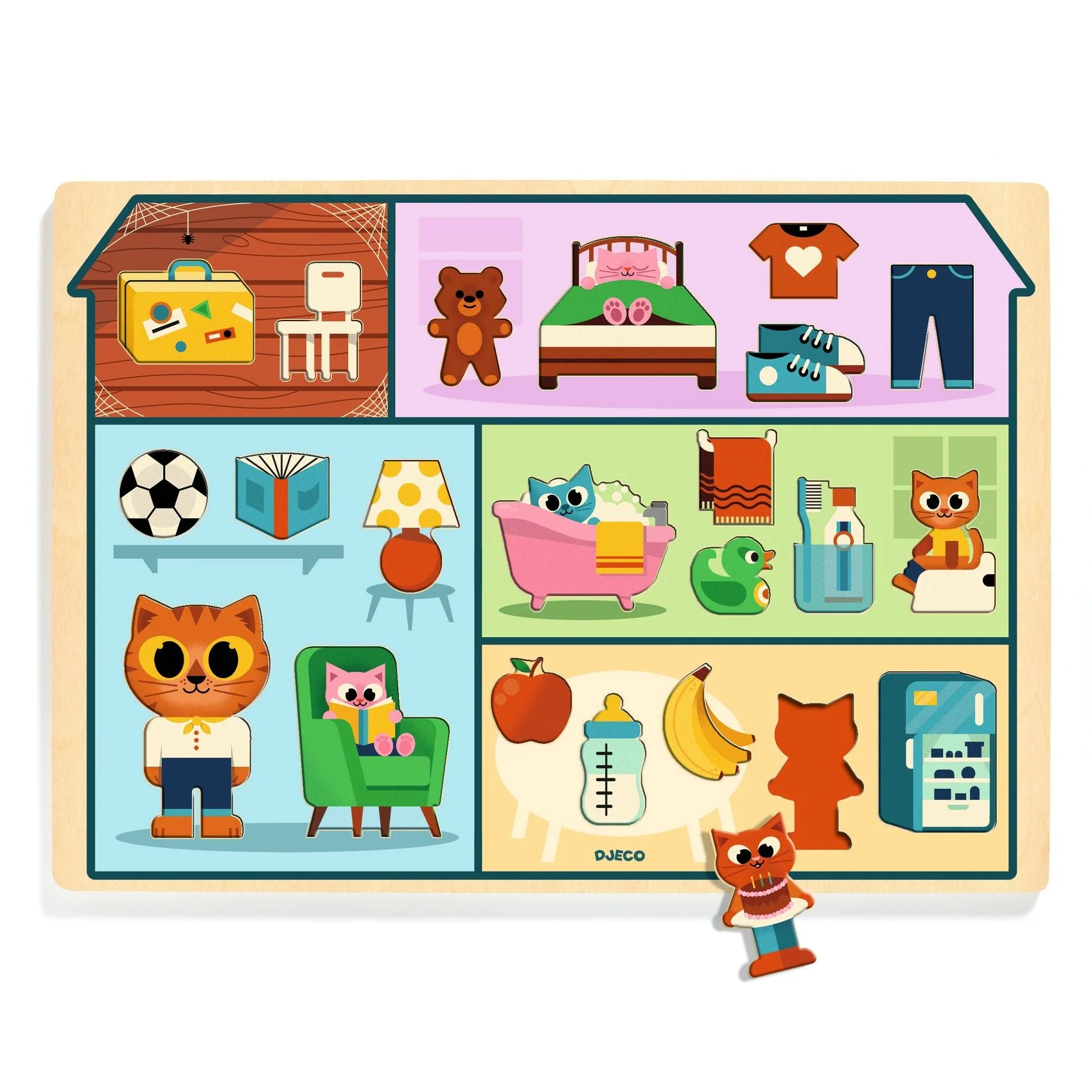 Houten inlegpuzzel Puzzlo House