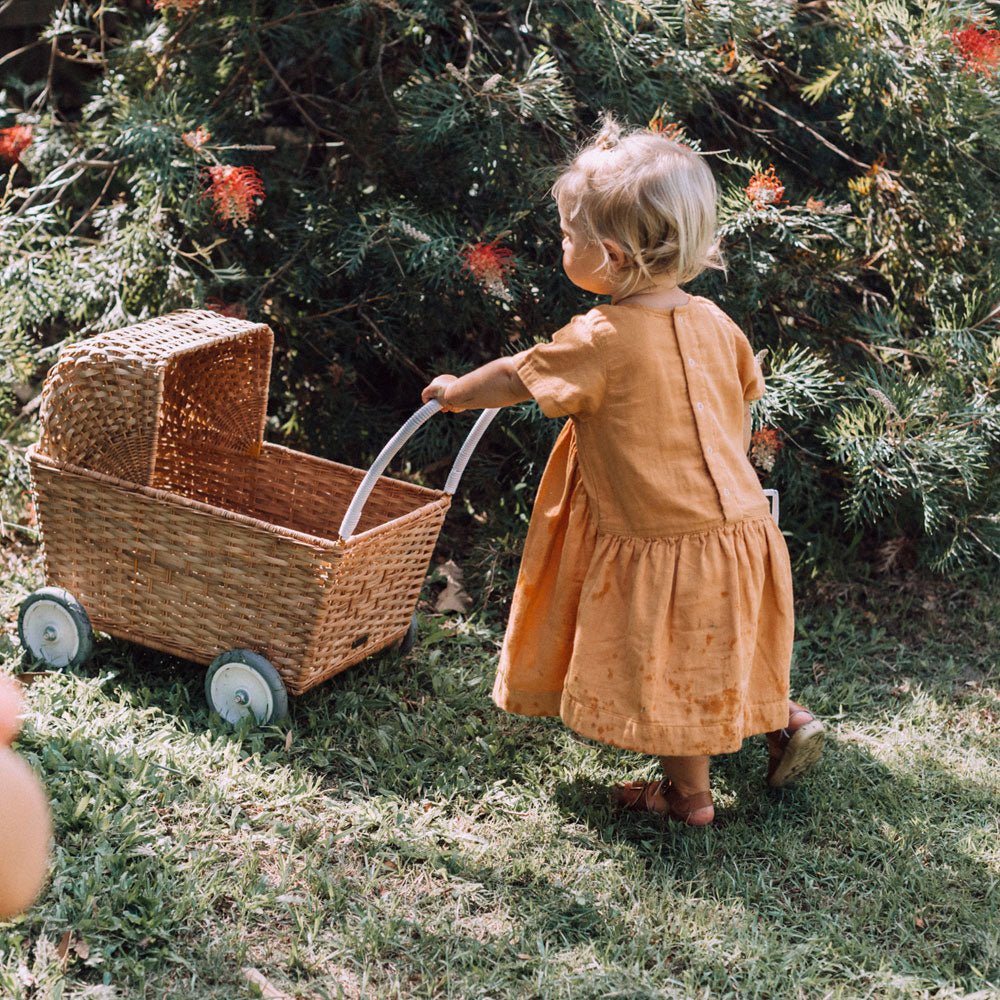 Poppenwagen - Rattan Strolley Natural - Image 2
