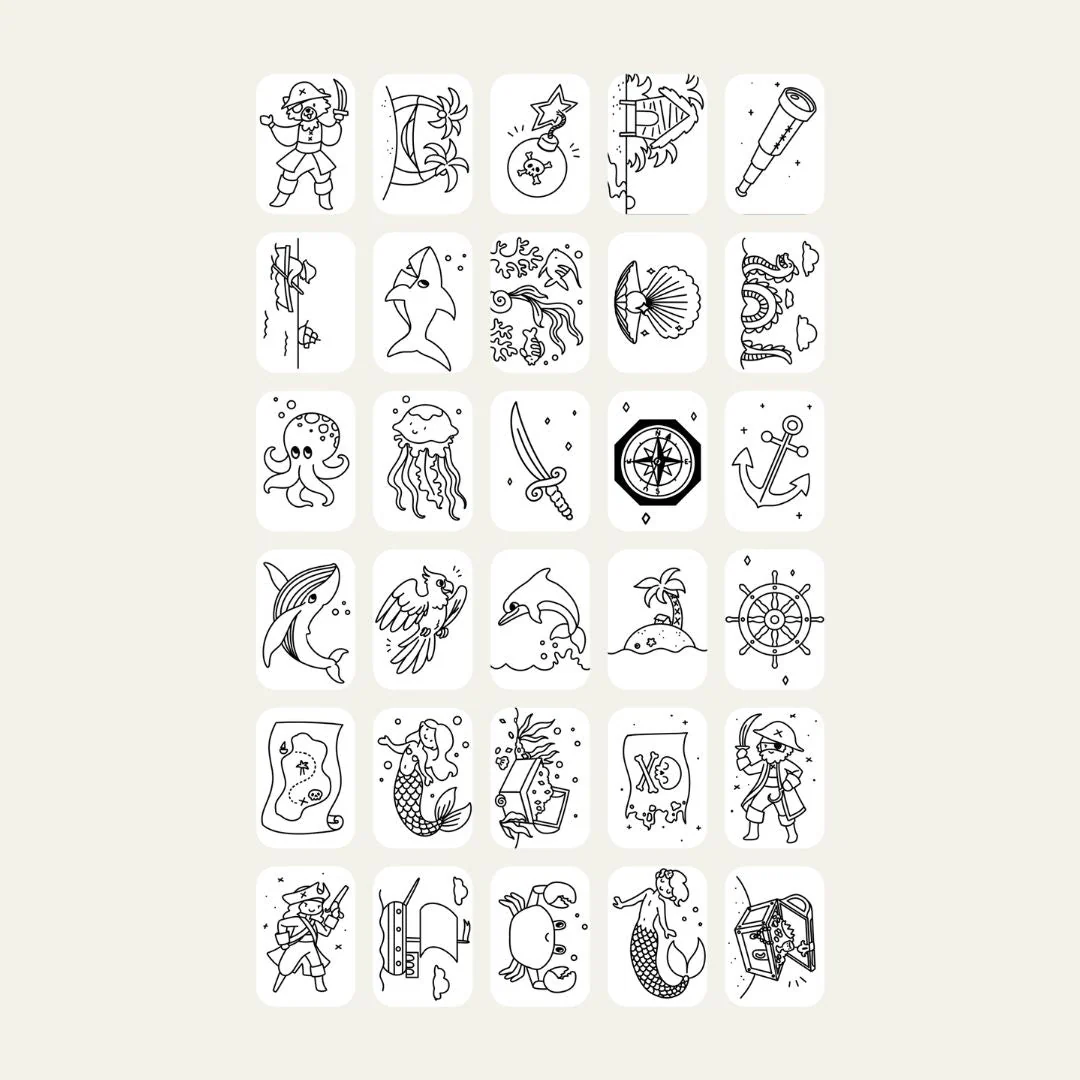 Refill Kidydraw Mini - Animals around the world & Oceans and Pirates - Image 5