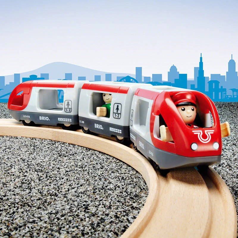Rode Passagierstrein Travel Train met 2 figuurtjes - Image 2