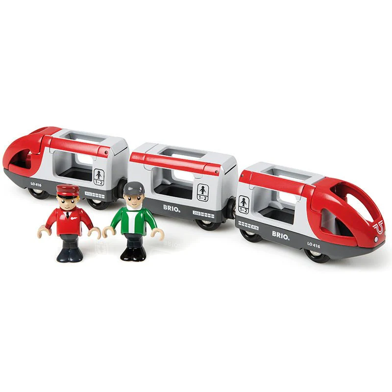 Rode Passagierstrein Travel Train met 2 figuurtjes - Image 3
