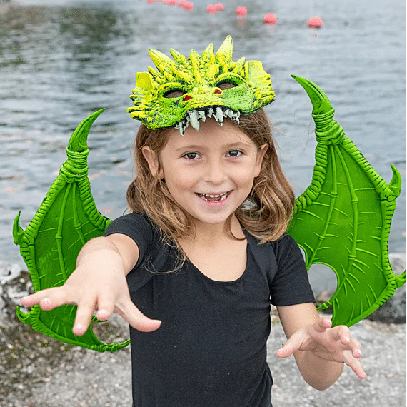 Rubberen Drakenmasker - Groen - Image 4