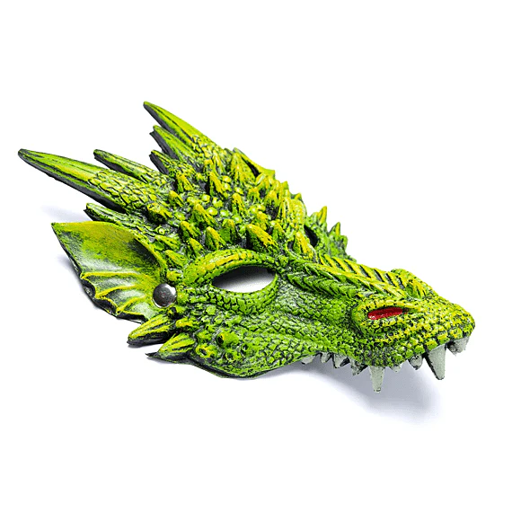 Rubberen Drakenmasker - Groen - Image 5