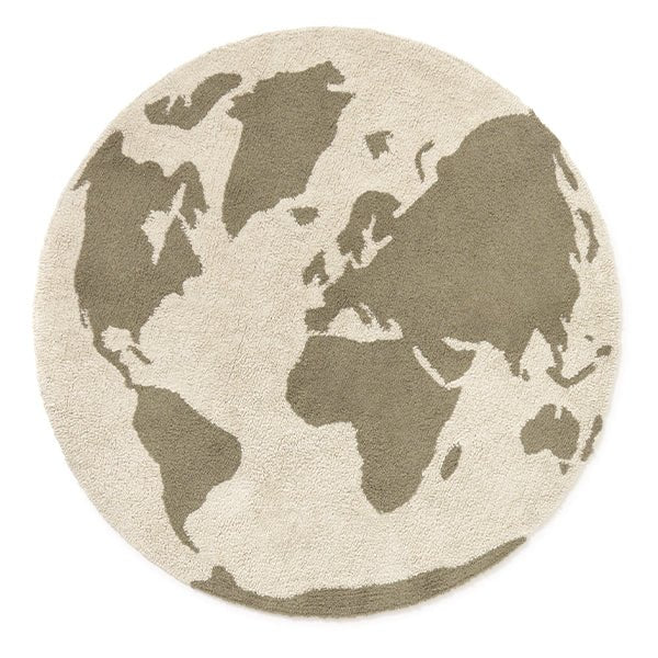 Rond Tapijt RugCycled World Map - 120 cm