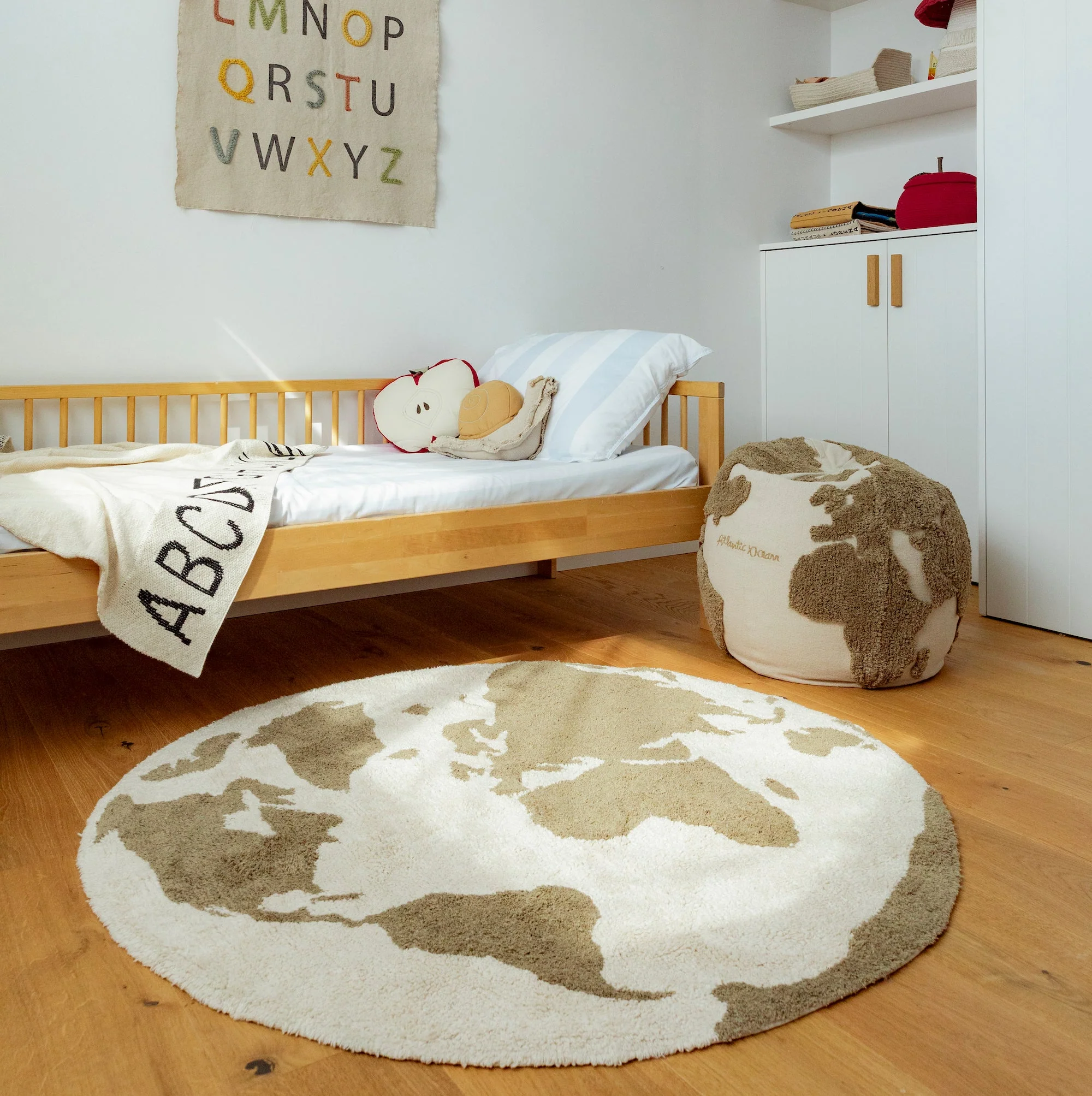 Rond Tapijt RugCycled World Map - 120 cm - Image 2