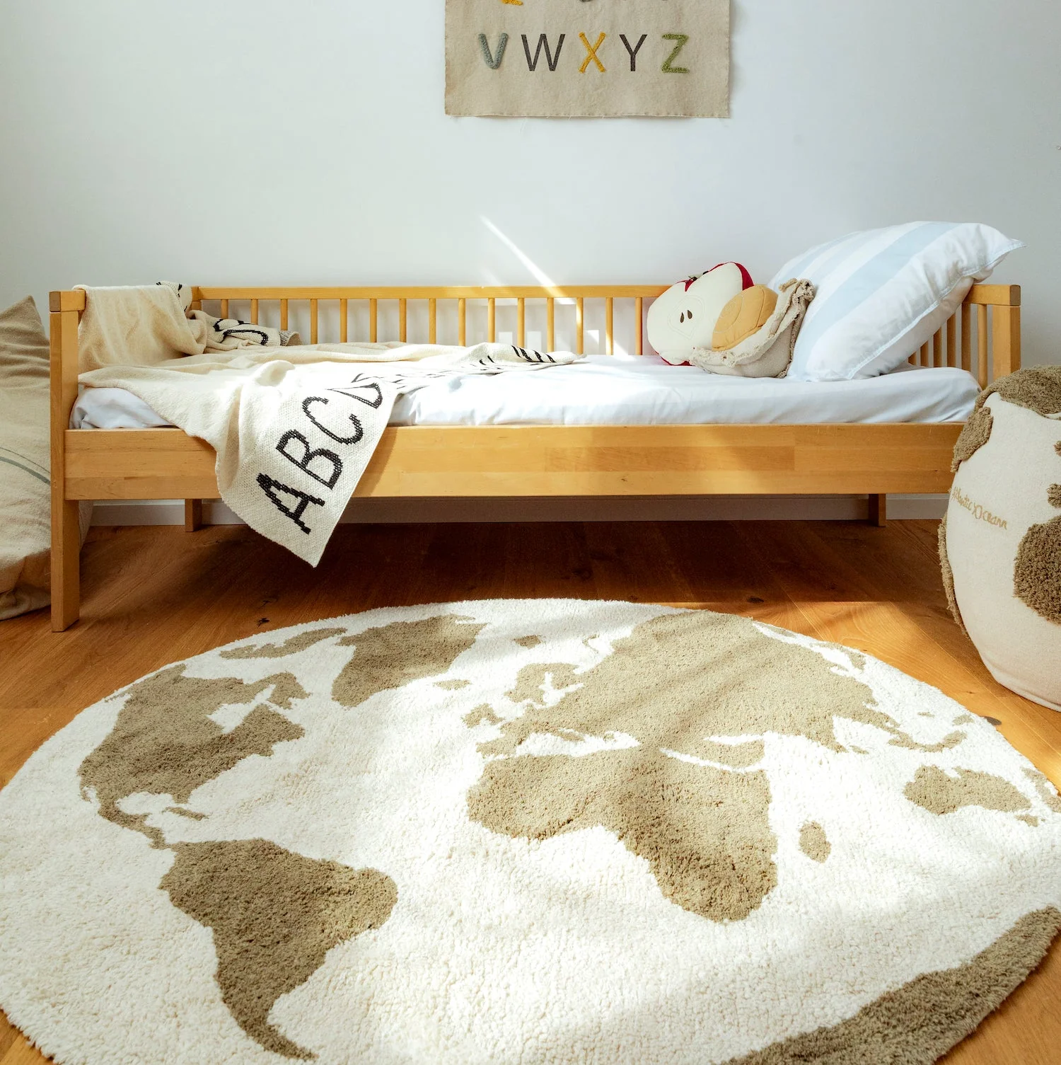 Rond Tapijt RugCycled World Map - 120 cm - Image 4