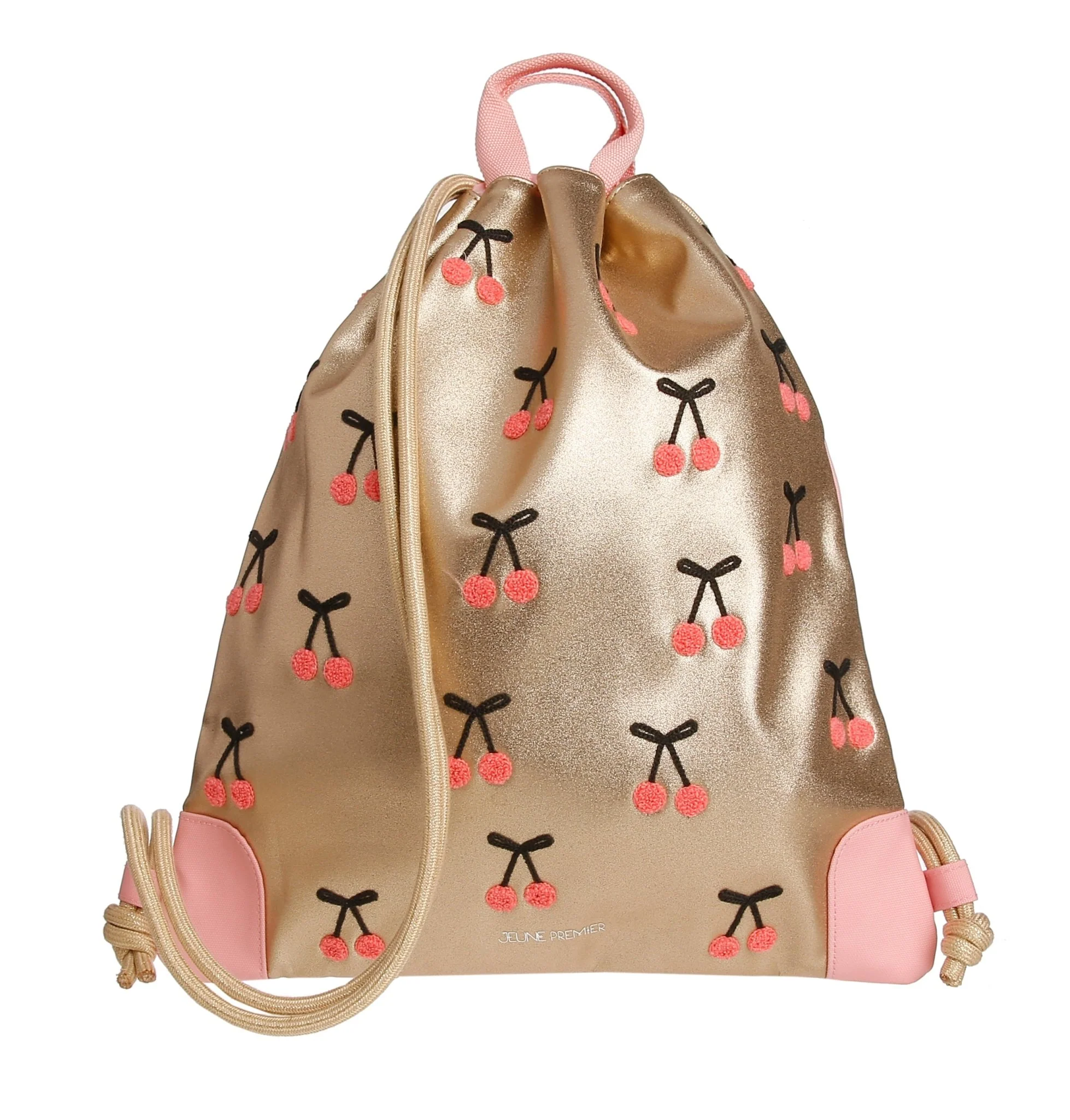 Rugzak Met Trekkoord - City Bag Cherry Pompon