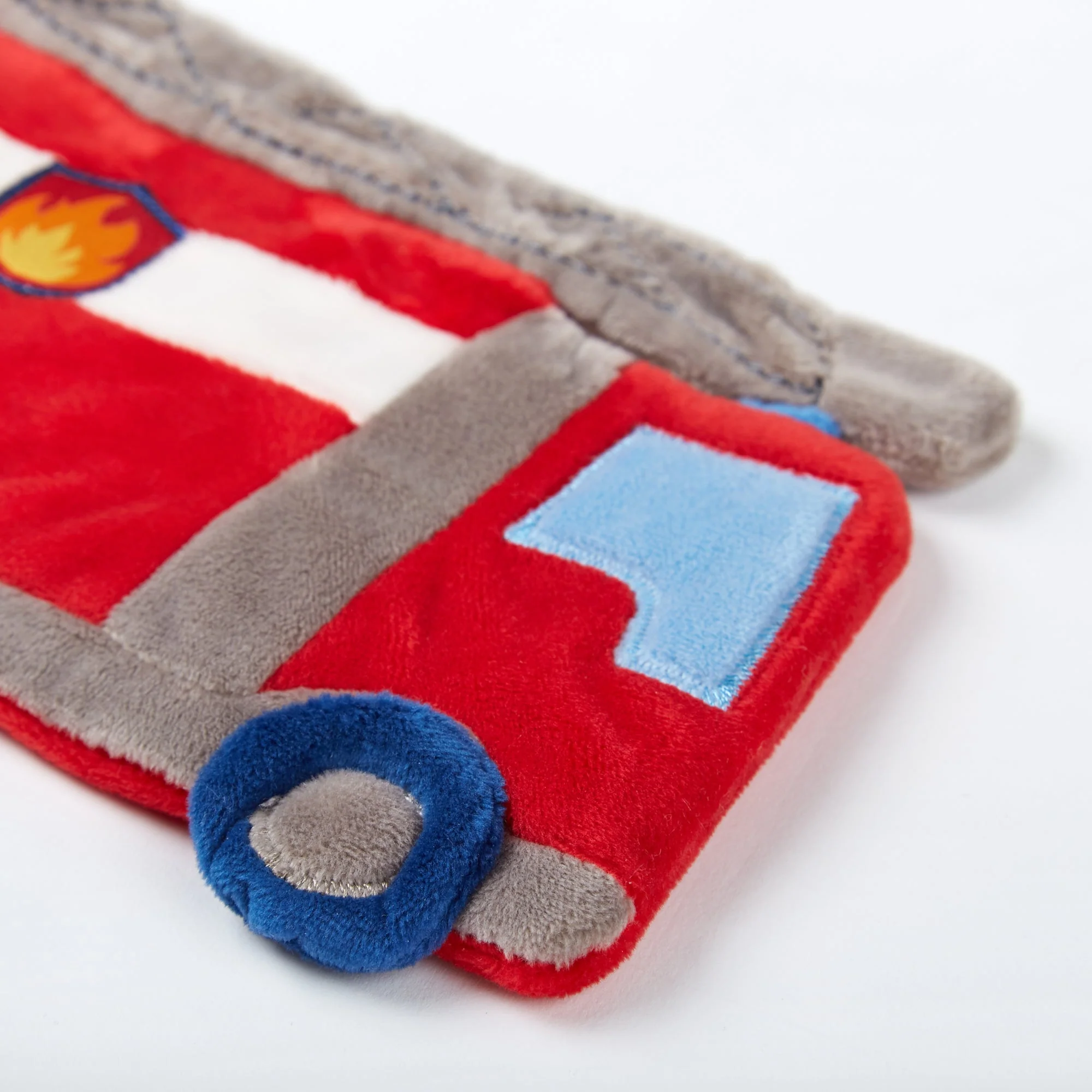 Knuffeldoekje met knisperfolie en bijtring - Brandweerwagen - Image 8