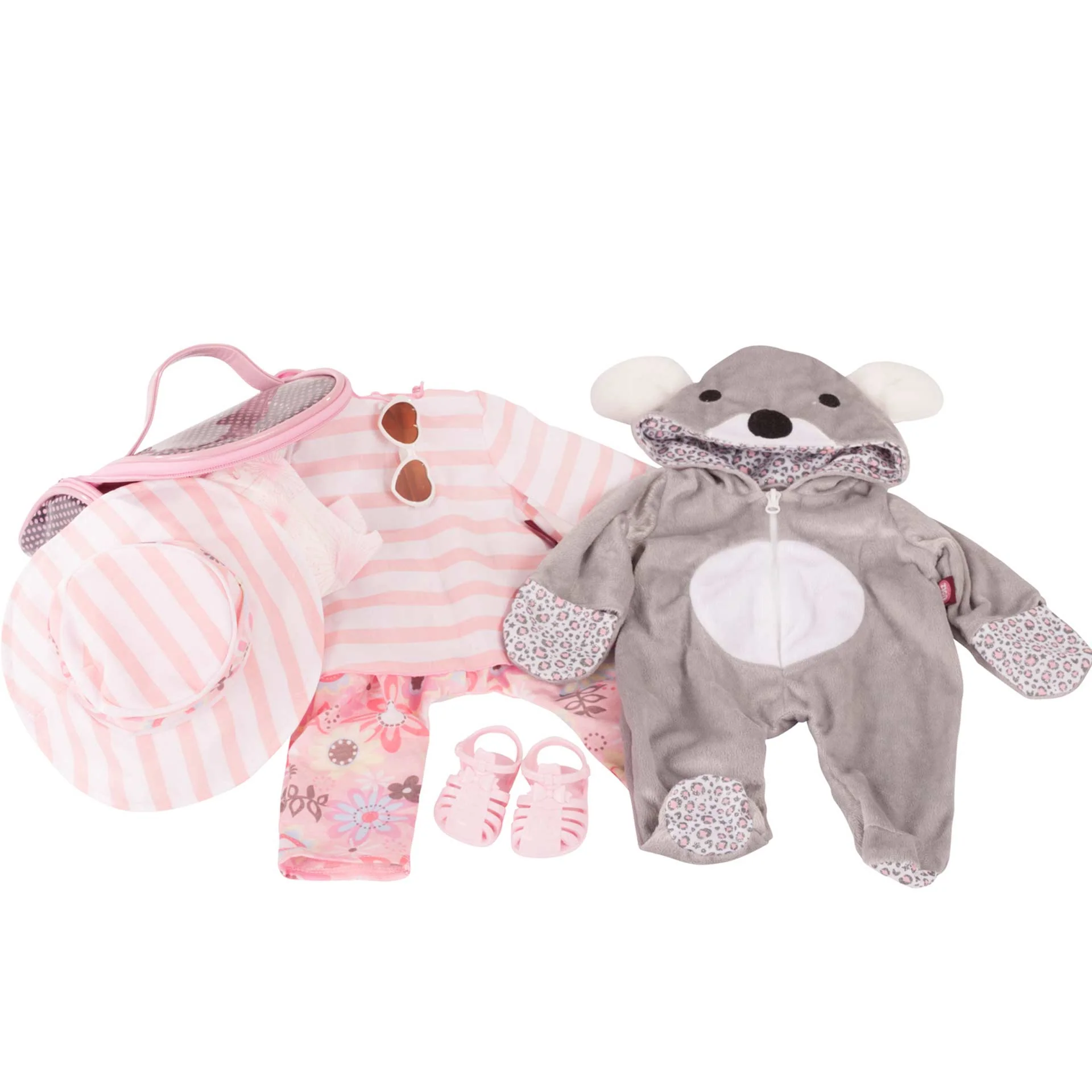 Poppenoutfits Always Chic met accessoires - voor pop van 48 cm