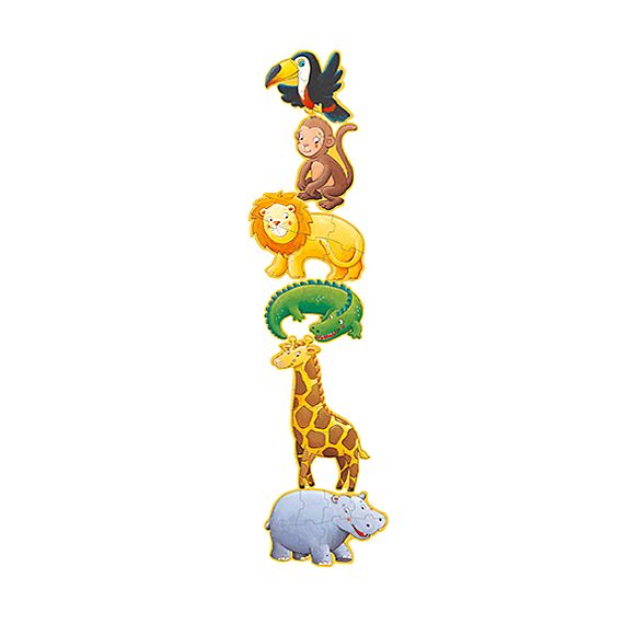 Set met 6 grote puzzels Ouistiti & Vrienden - 4 - 9 Stukjes - Image 3