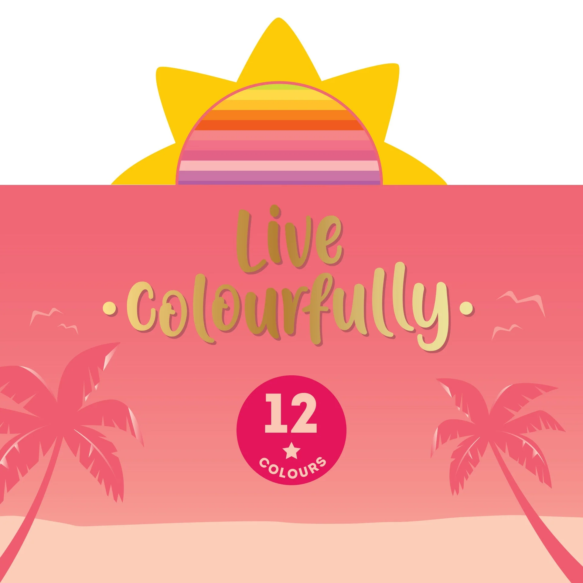 12 Kleurpotloden Live Colourfully - Sunset Palette - Image 8