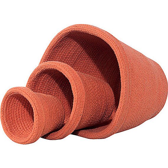 Set van 3 opbergmandjes Terracotta