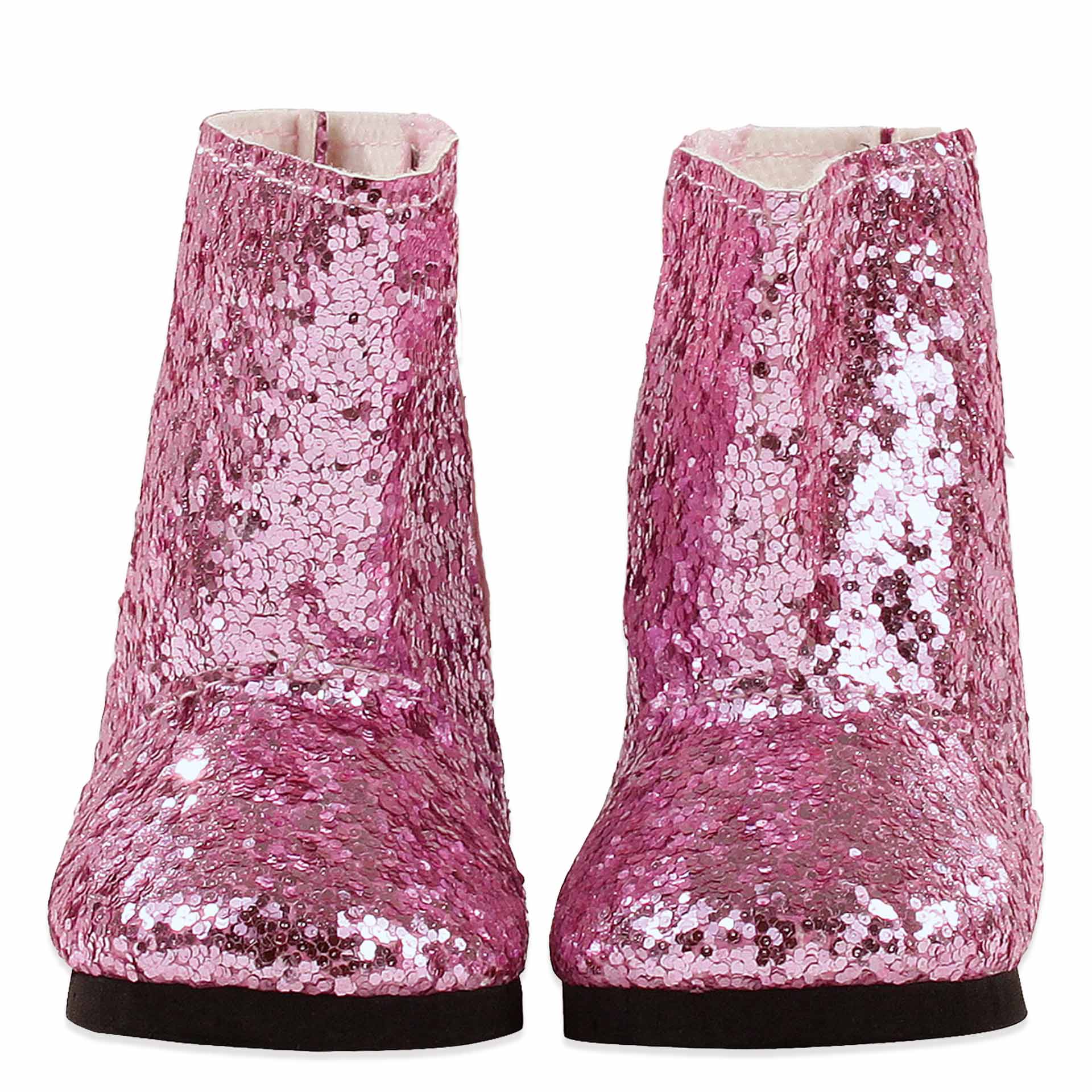 Poppenschoenen Shoes & Co Glitterpink - voor poppen van 42 tot 50 cm