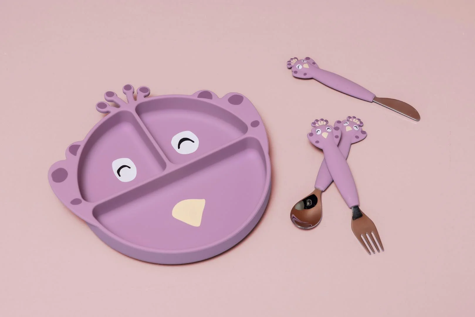 Silicone kinderbestek Mrs. Peacock - set van 3 - Image 2