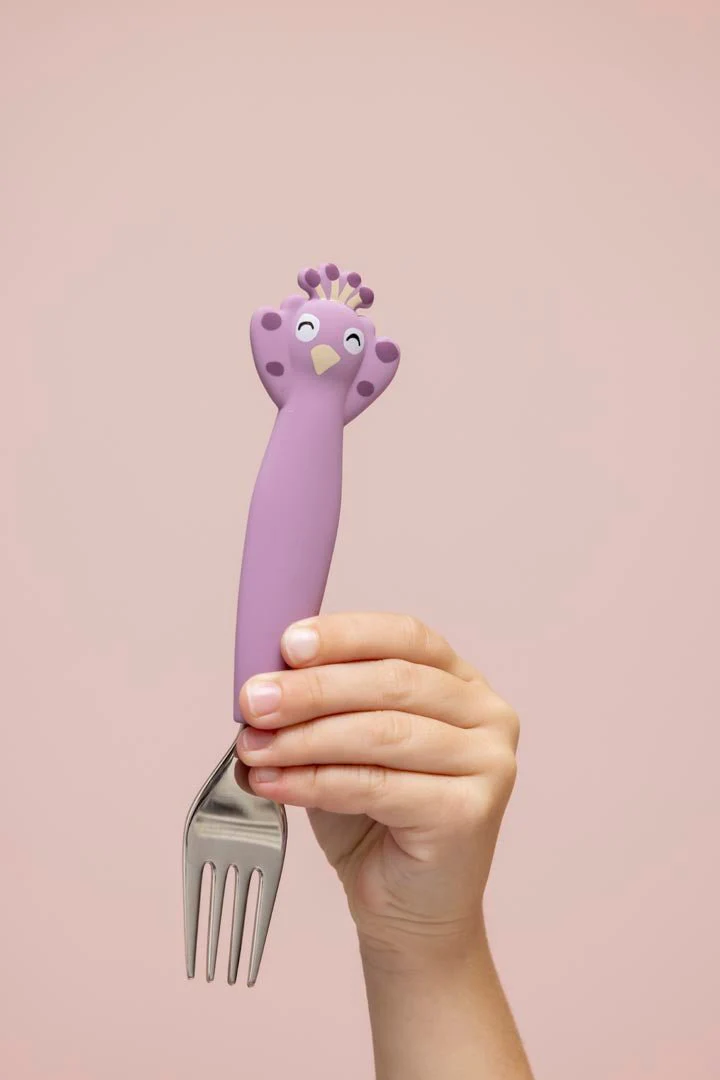 Silicone kinderbestek Mrs. Peacock - set van 3 - Image 3