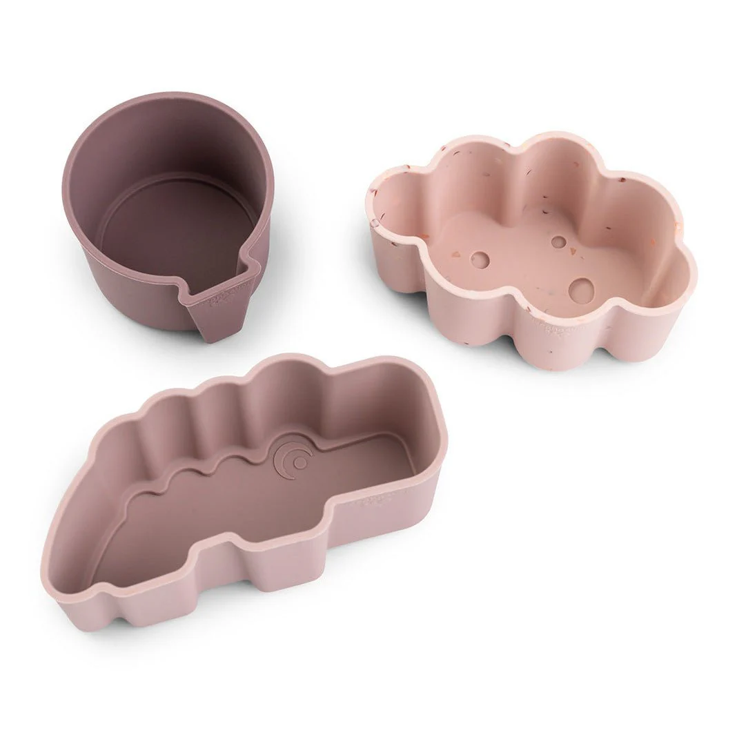 Silicone shapes 3 pcs Happy clouds Powder