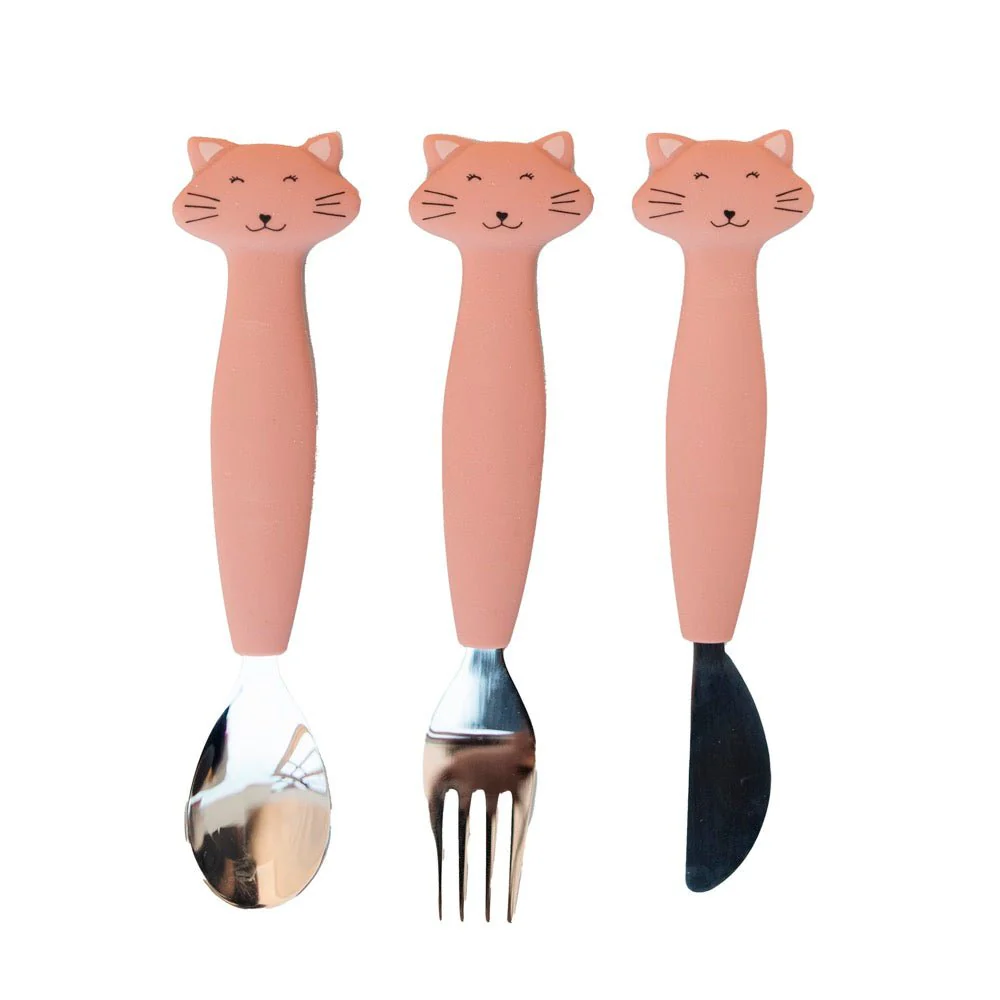 Siliconen Eetset 3 Stuks - Mrs. Cat
