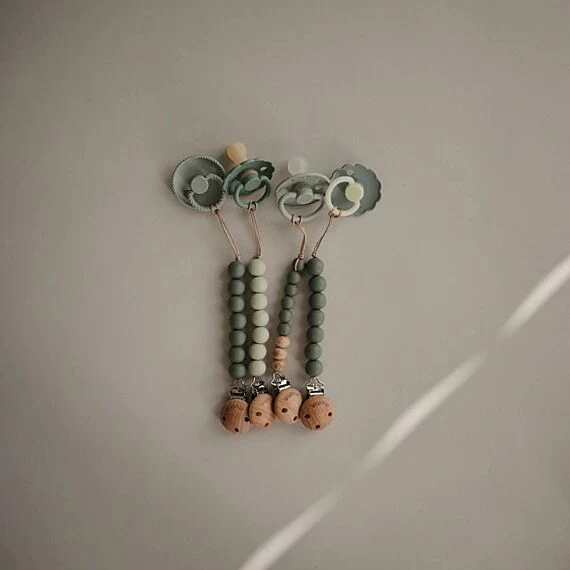 Siliconen EVA Fopspeenketting - Dried Thyme - Image 5