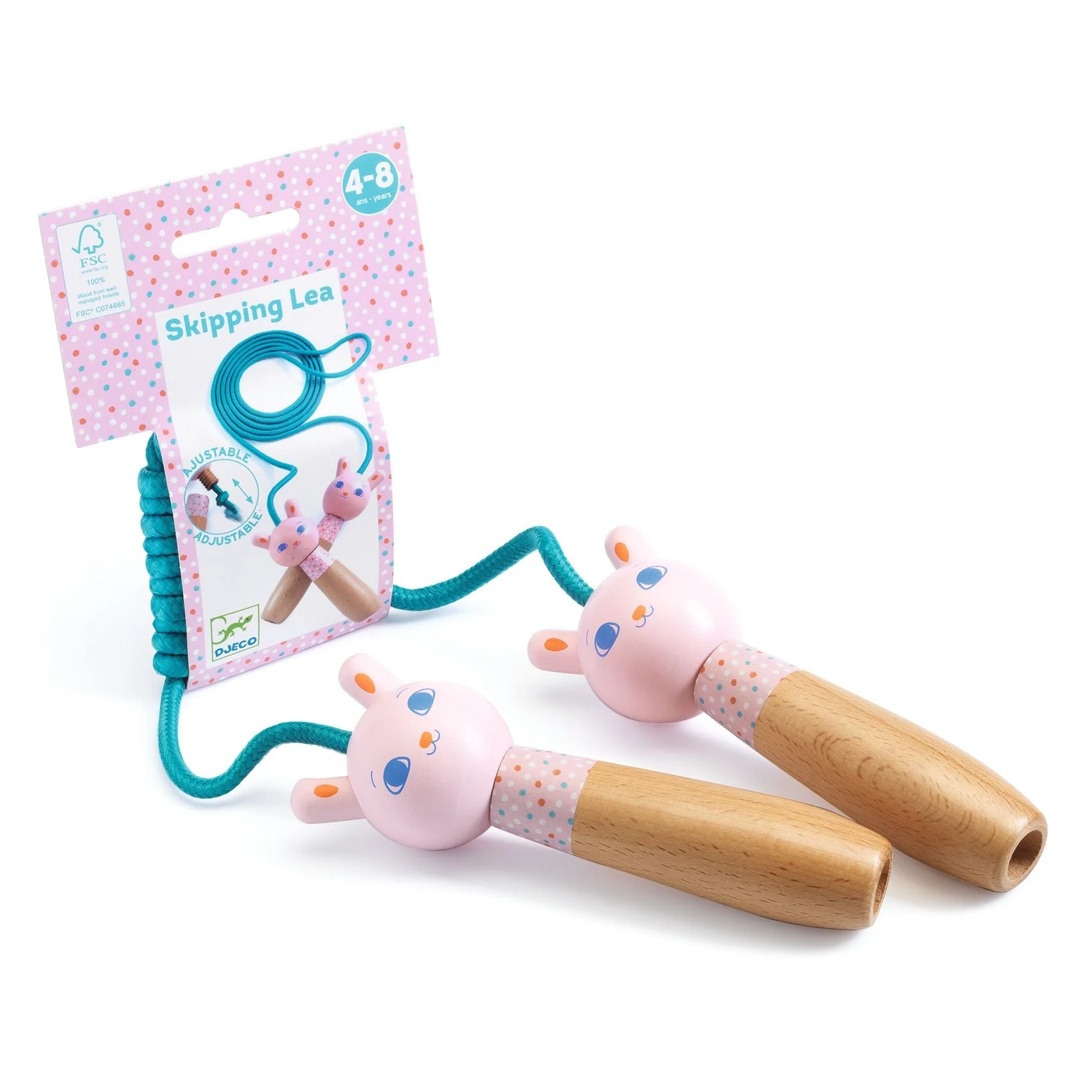 Springtouw met houten handvaten - Skipping Lea - Image 3