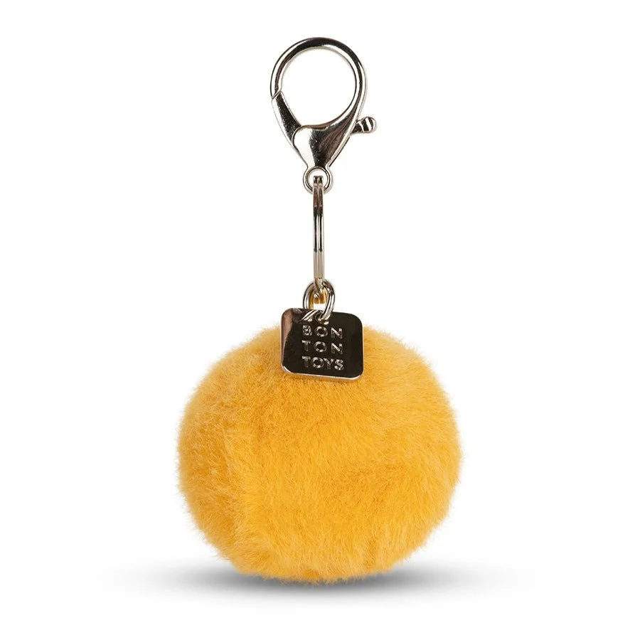 Sleutelhanger Smiley Keychain ECO Fuzzy Yellow - 5,5 cm - Image 3