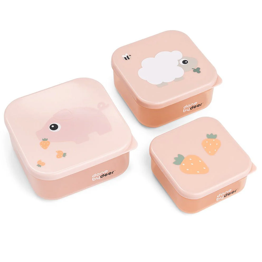 Snackdoosjes Tiny Farm Powder - set van 3