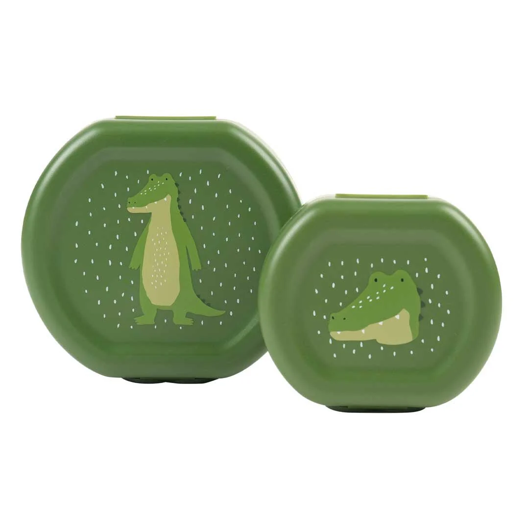 Snackdoosjes met clip Mr. Alligator - set van 2 - Image 3