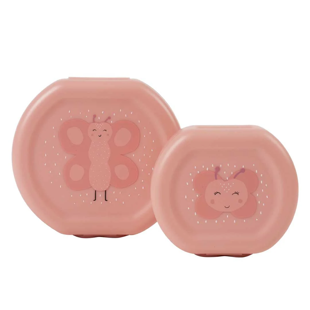 Snackdoosjes met clip Mrs. Butterfly - set van 2 - Image 3