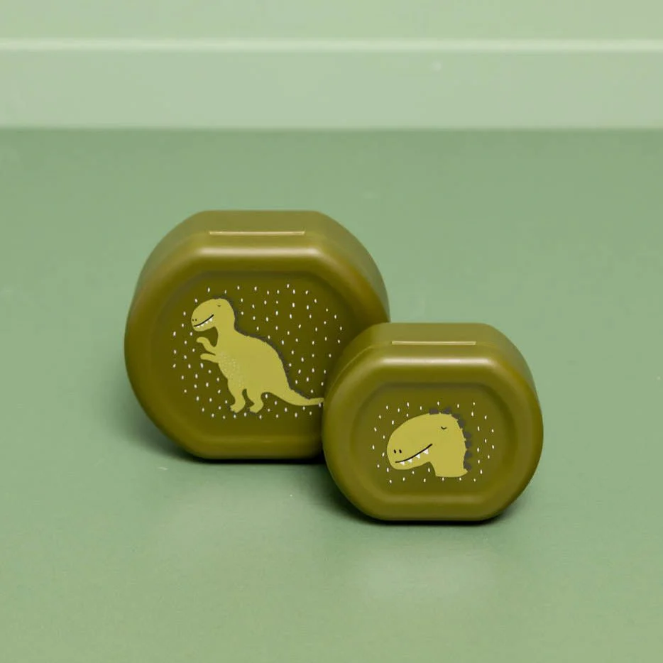 Snackdoosjes met clip Mr. Dino - set van 2 - Image 2