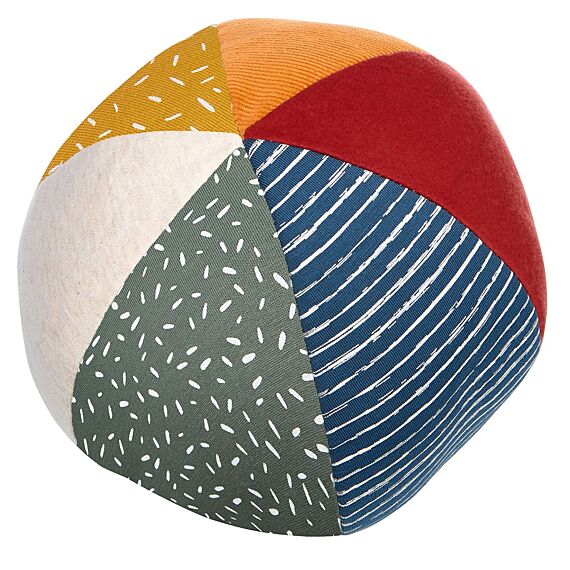 Zachte babybal met belletje - 19 cm