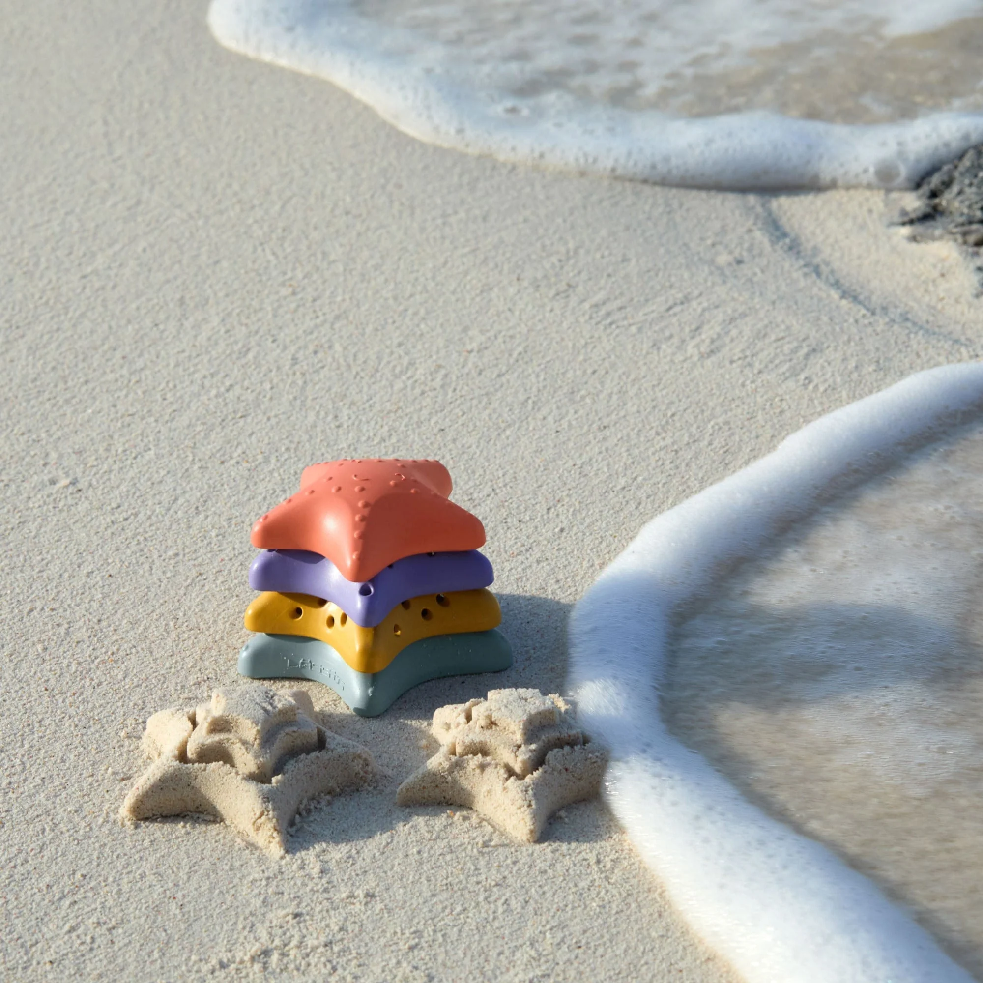 Stapelspeeltje Stacking Toy - Starfish Pink Lilac Yellow Blue - Image 2