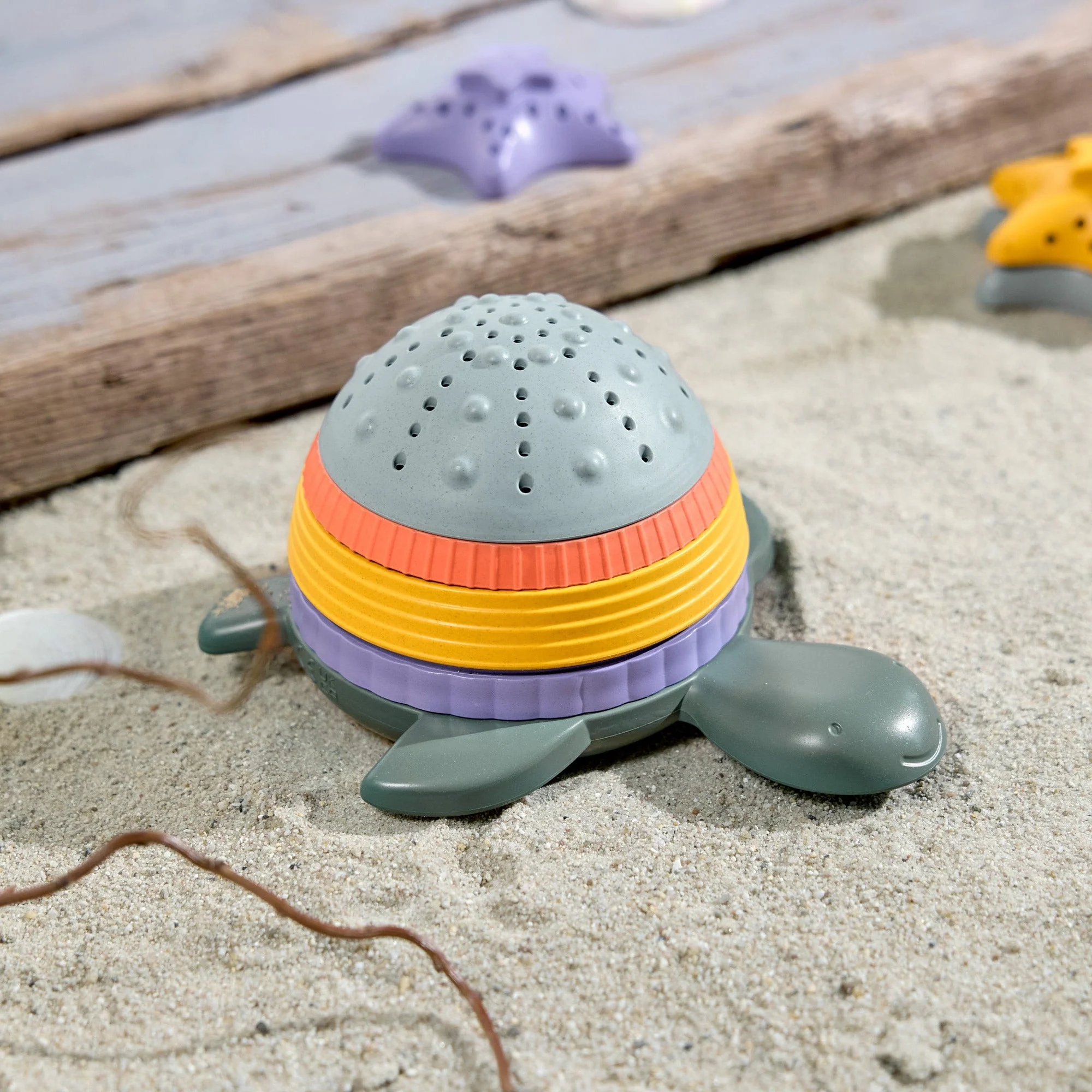 Stapelwaterspeeltje - Stacking Toy Turtle green - Image 2