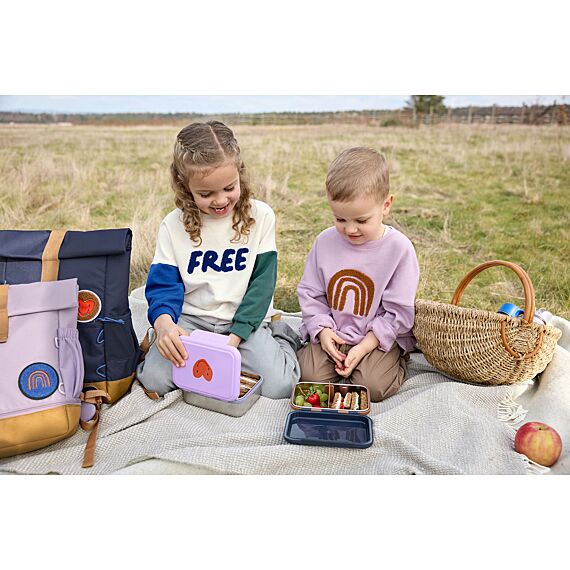 Stalen Brooddoos - Lunchbox Stainless Steel Little Gang Smile Navy - Image 4