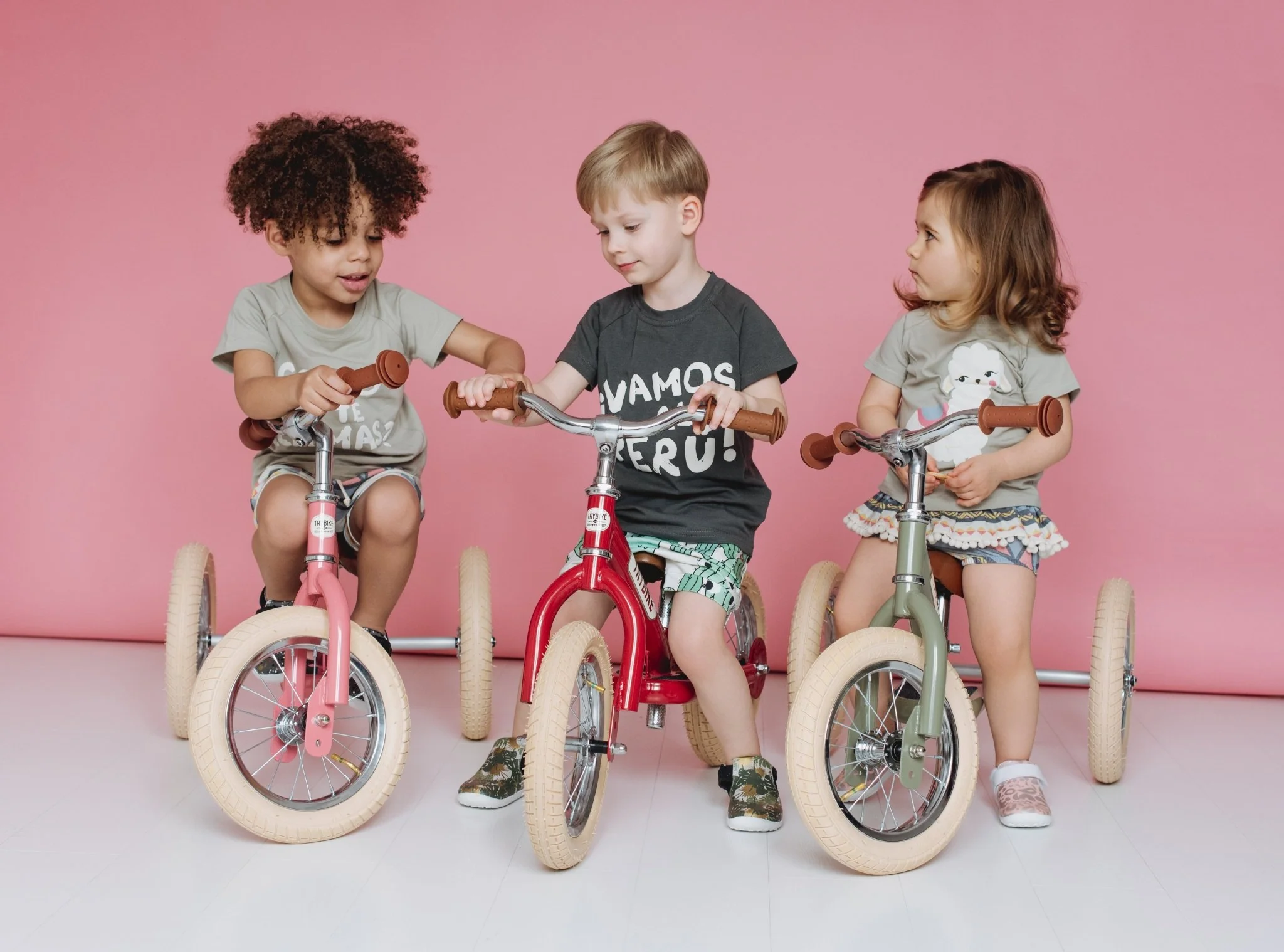Stalen Driewieler Trybike 2-in-1 Vintage Pink Matt - Image 15
